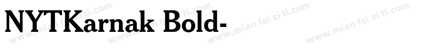 NYTKarnak Bold字体转换